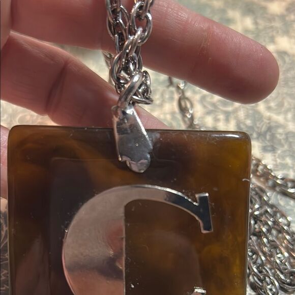 Brown Pendant Necklace with Silver Chain - Picture 6 of 6